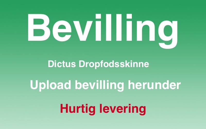 Beviling af dropfodsskinne